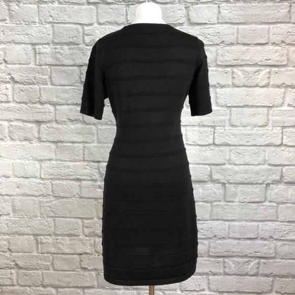 Calvin Klein Black Ribbed Bandage Dress - Picture 4 of 5